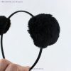 Tiara Pom-pom Novela Carinha De Anjo Kawaii Ursinho- Preto