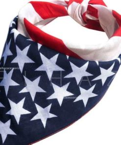 Lenço Bandana Bandeira Americana Usa Eua Estrela E Listras