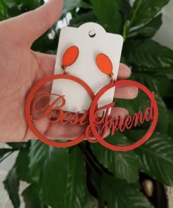 Brinco Mdf Carnaval Best Friend Vermelho