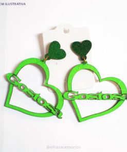Brinco Gostosa Verde Neon Carnaval Festa Mdf
