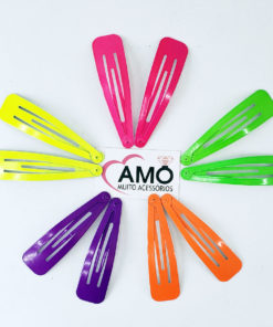 Presilha De Cabelo Tic-Tac Neon Vsco Girl Diversas Cores