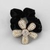 Scrunchie Prendedor De Cabelo Com Pedraria Strass Flor Margarida