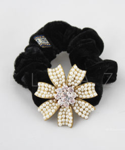 Scrunchie Prendedor De Cabelo Com Pedraria Strass Camelia