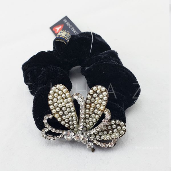 Scrunchie Prendedor De Cabelo Com Pedraria Strass