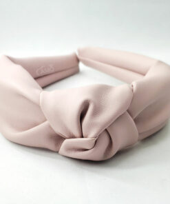 tiara couro turbante rose nude