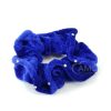 Scrunchie ponto de luz strass azul