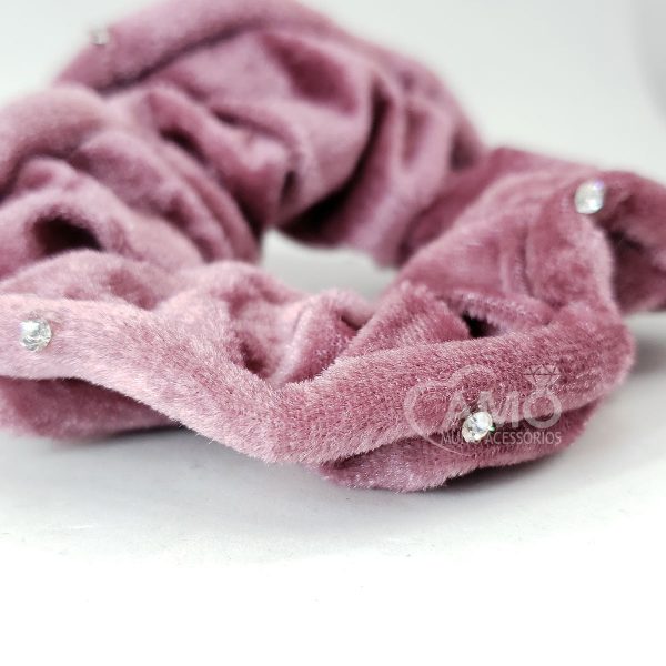 Scrunchie Xuxinha de veludo - Rosê Ponto de Luz - Imagem 2