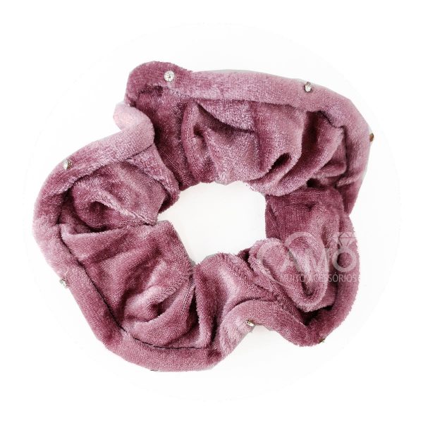 Scrunchie Xuxinha de veludo - Rosê Ponto de Luz