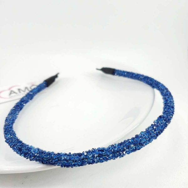 Tiara Strass Cristais Swarovski Inspired- Azul