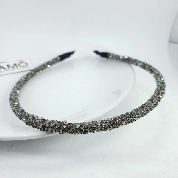 Tiara Strass Cristais Swarovski Inspired- Chumbo