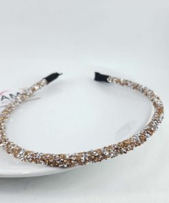 Tiara Strass Cristais Swarovski Inspired- Coral e prata