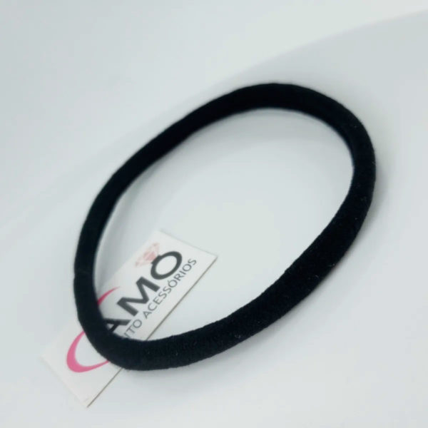 Kit 2 Elastico Faixa De Cabelo Masculina Afro Puff Cor: Preto - Imagem 3