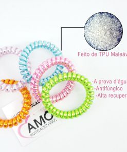 Prendedores-De-Cabelo-Espiral Telefone Spiral-Hair-Tie