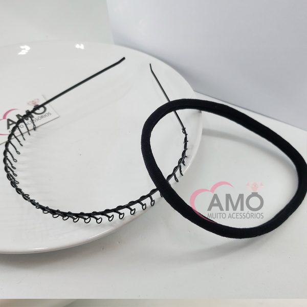 Tiara Dentinho  De Metal + Elastico Masculina Beckham Neymar - Imagem 2