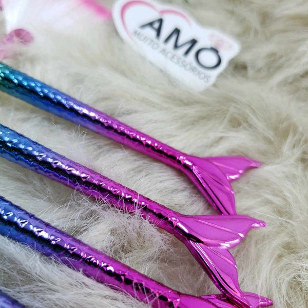 Kit com 10 pincéis rabo de sereia- Pink - Imagem 4