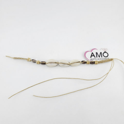 Pulseira Tornozeleira Búzios Natural - Imagem 2