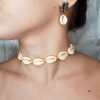 Choker Buzios Concha Gargantilha Natural Colar Vsco Praia – Amarelo