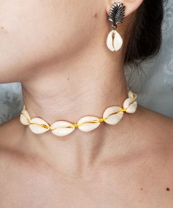 Choker Buzios Concha Gargantilha Natural Colar Vsco Praia – Amarelo