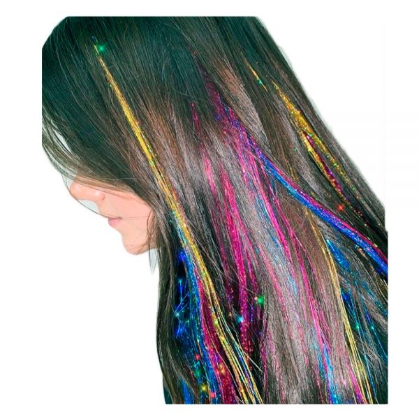 aplique cabelo colorido carnaval