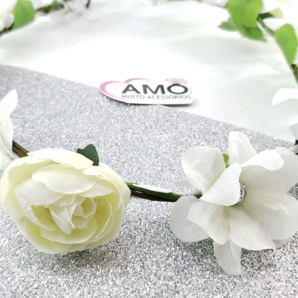 Tiara Coroa De Flores Casamento Daminhas Grávidas Carnaval - Imagem 5