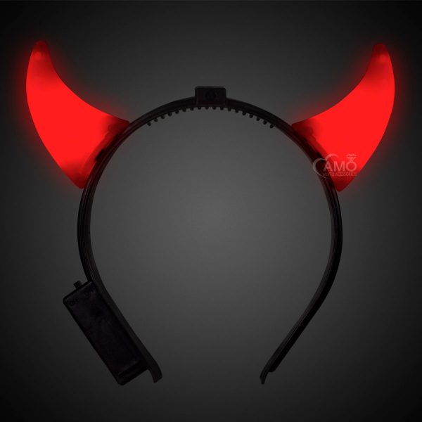 Tiara Com Led Diabinho Diabinha Fantasia Carnaval - Imagem 2