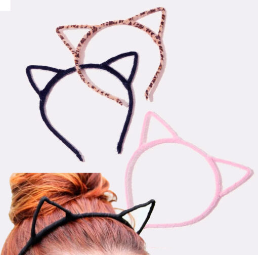 Tiara Gato Gatinha Com Pelinhos Carnaval Varias Cores - Imagem 2