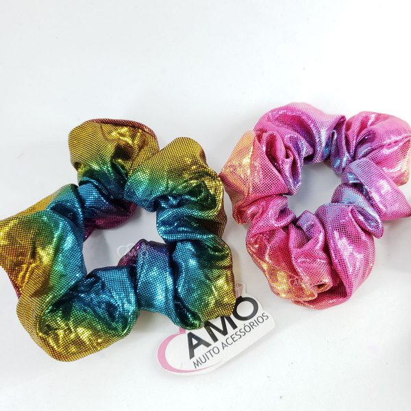 kit com 4 Scrunchie Holográfica - Imagem 5