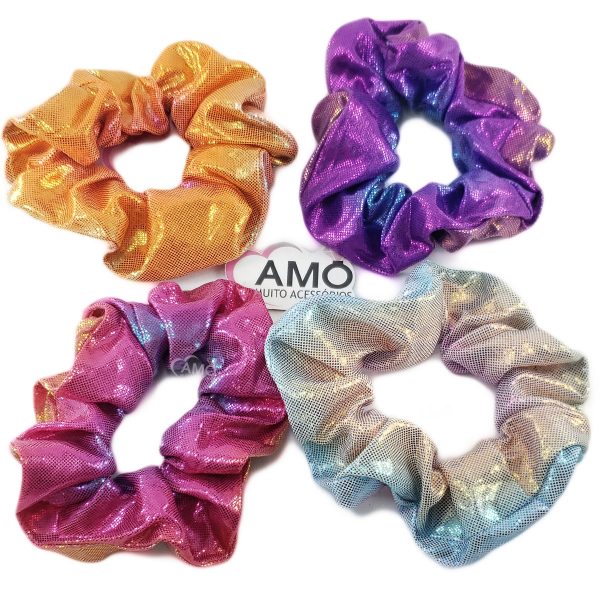 kit com 4 Scrunchie Holográfica - Imagem 3