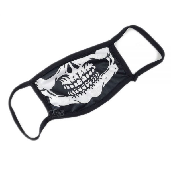 Máscara de tecido Kpop caveira