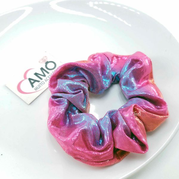 Scrunchie holográfica - Pink 2