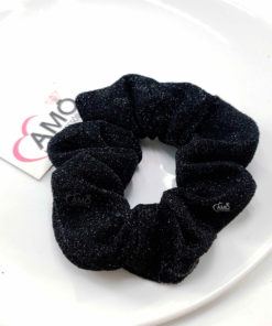 Scrunchie lurex preta