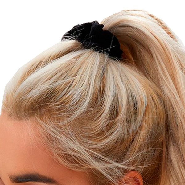 Kit 6 Scrunchie Prendedor Cabelo Anos 80`s-  Somente Preto - Imagem 2