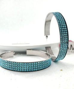 Brinco Argola Strass Largo