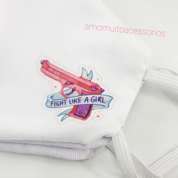 Máscara de tecido Bico de Pato - Fight like a girl - Imagem 2