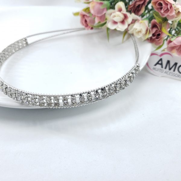 Tiara Strass Dupla - Imagem 3