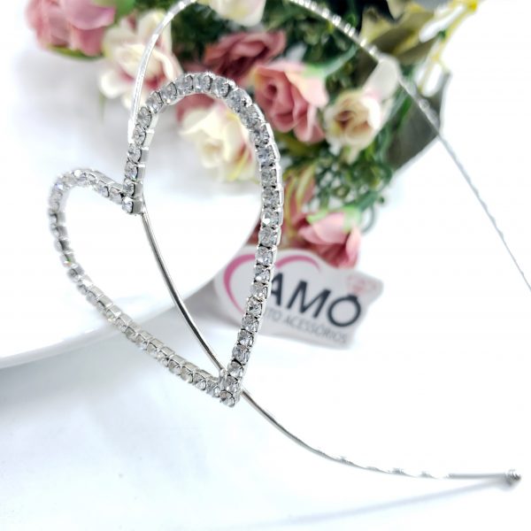 Tiara Strass Em Forma De Coração - Imagem 3