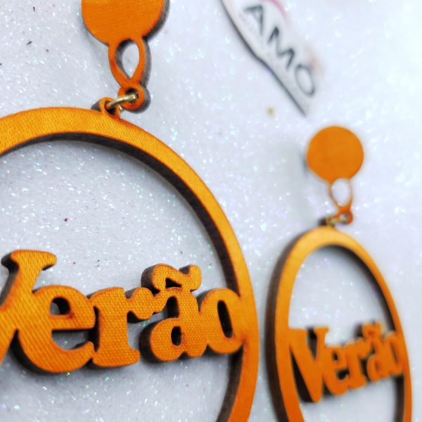 Brinco Verão em Mdf Acabamento Amarelo Mostarda - Imagem 2