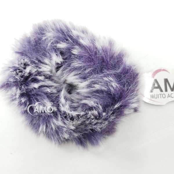 Elástico de Cabelo fofo pelinhos- Roxo Mescla