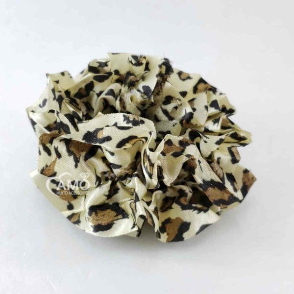 Prendedor de Cabelo  Acetinado - Animal Print Bege