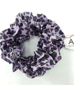 Prendedor de Cabelo  Acetinado - Animal Print Roxo