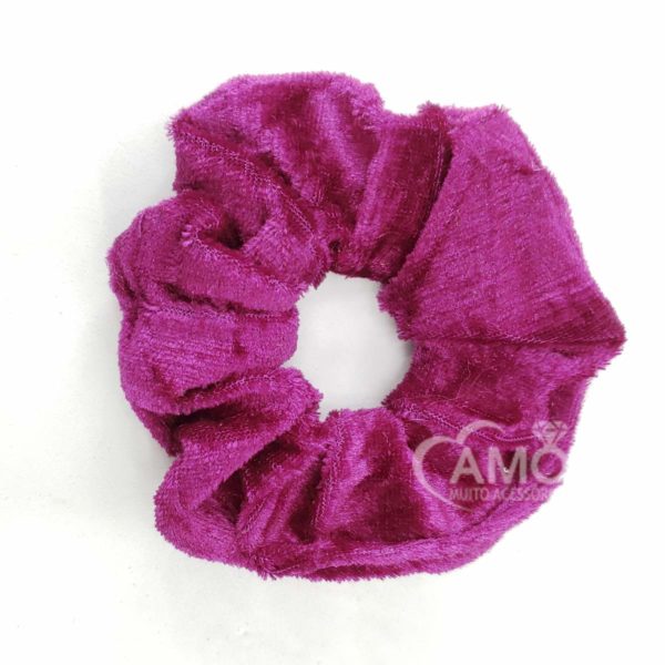 Scrunchie Rabicó Frufru Xuxa Prendedor Anos 90`s – Fúcsia
