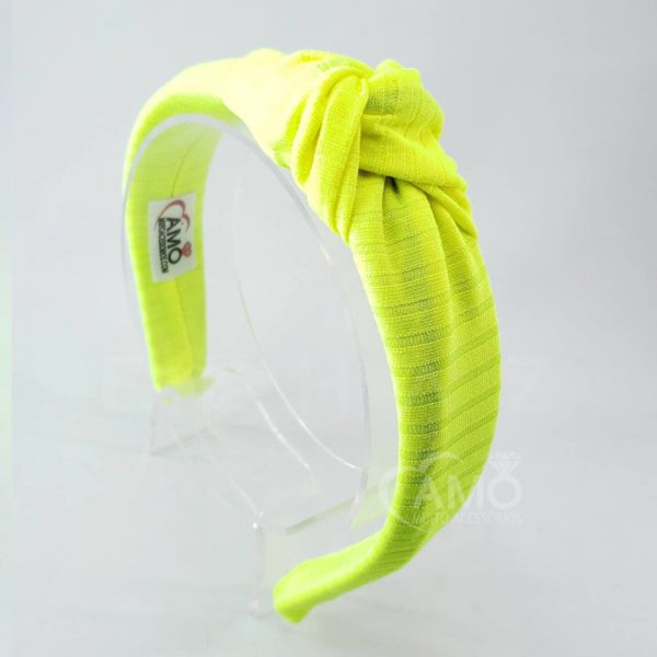 Tiara Nó Turbante - Amarelo neon - Imagem 2