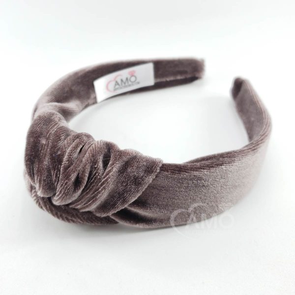 Tiara Nó Turbante – Veludo Castor