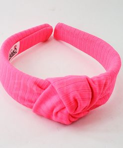 Tiara rosa neon canelado