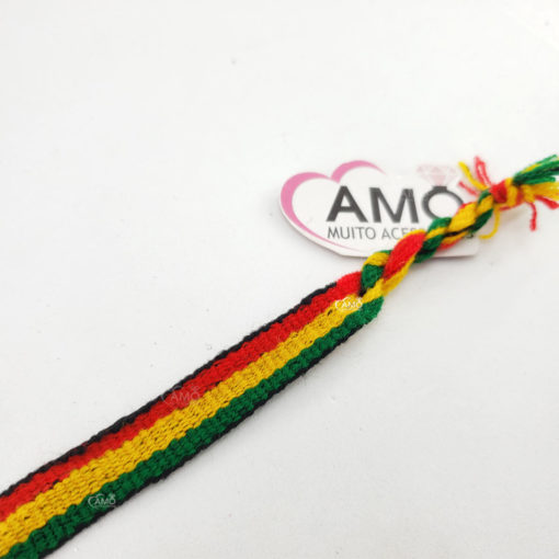 Pulseira Artesanal tecido - Reggae Jamaica - Imagem 2