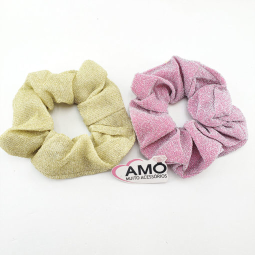 Scrunchie Lurex - Dourada Claro - Imagem 3