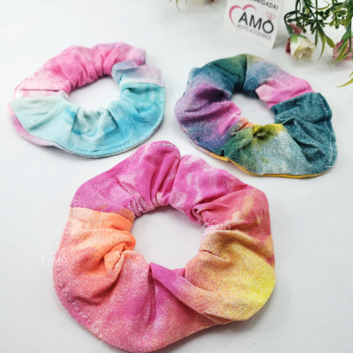 Scrunchie tie dye 3 unidades