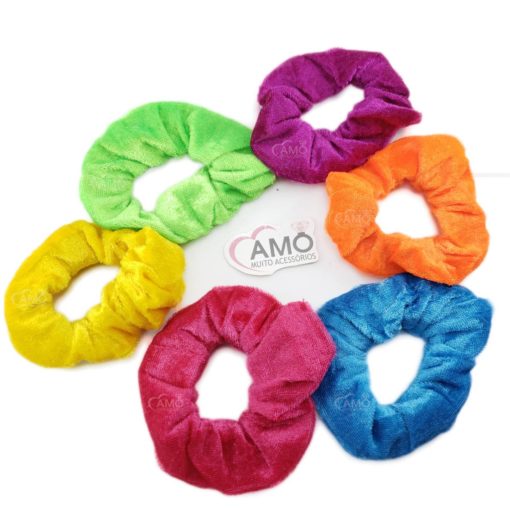 Kit 6 Scrunchie Prendedor De Cabelo Frufru Anos 80`s 90`s