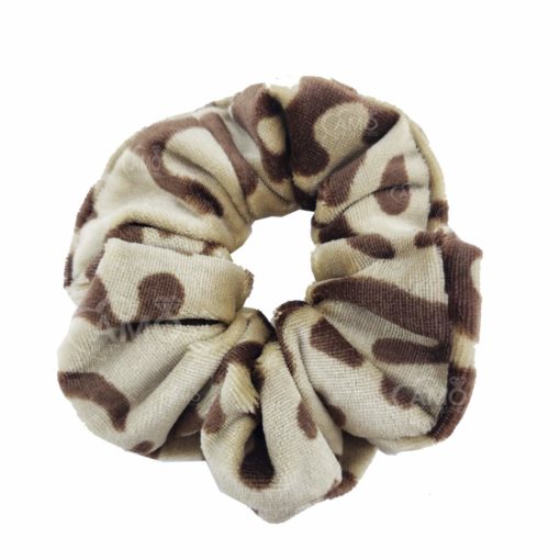 Scrunchie Prendedor de Cabelo Veludo Premium - Animal Print 1