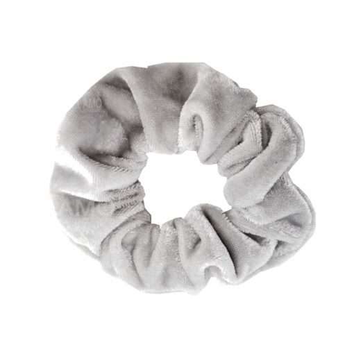 Scrunchie Prendedor de Cabelo Veludo Premium - Cinza Claro